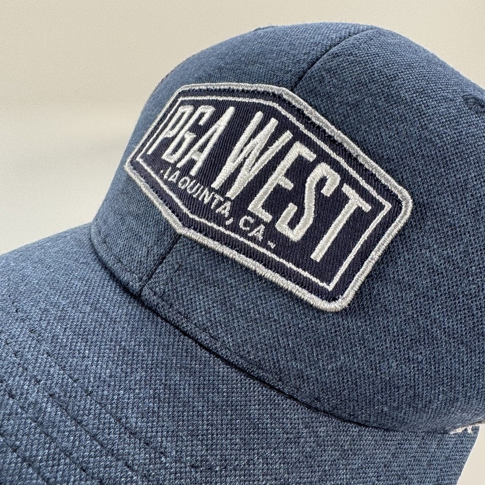 PGA West La Quinta California Trucker Hat Snapback Mesh Blue Gray Golf